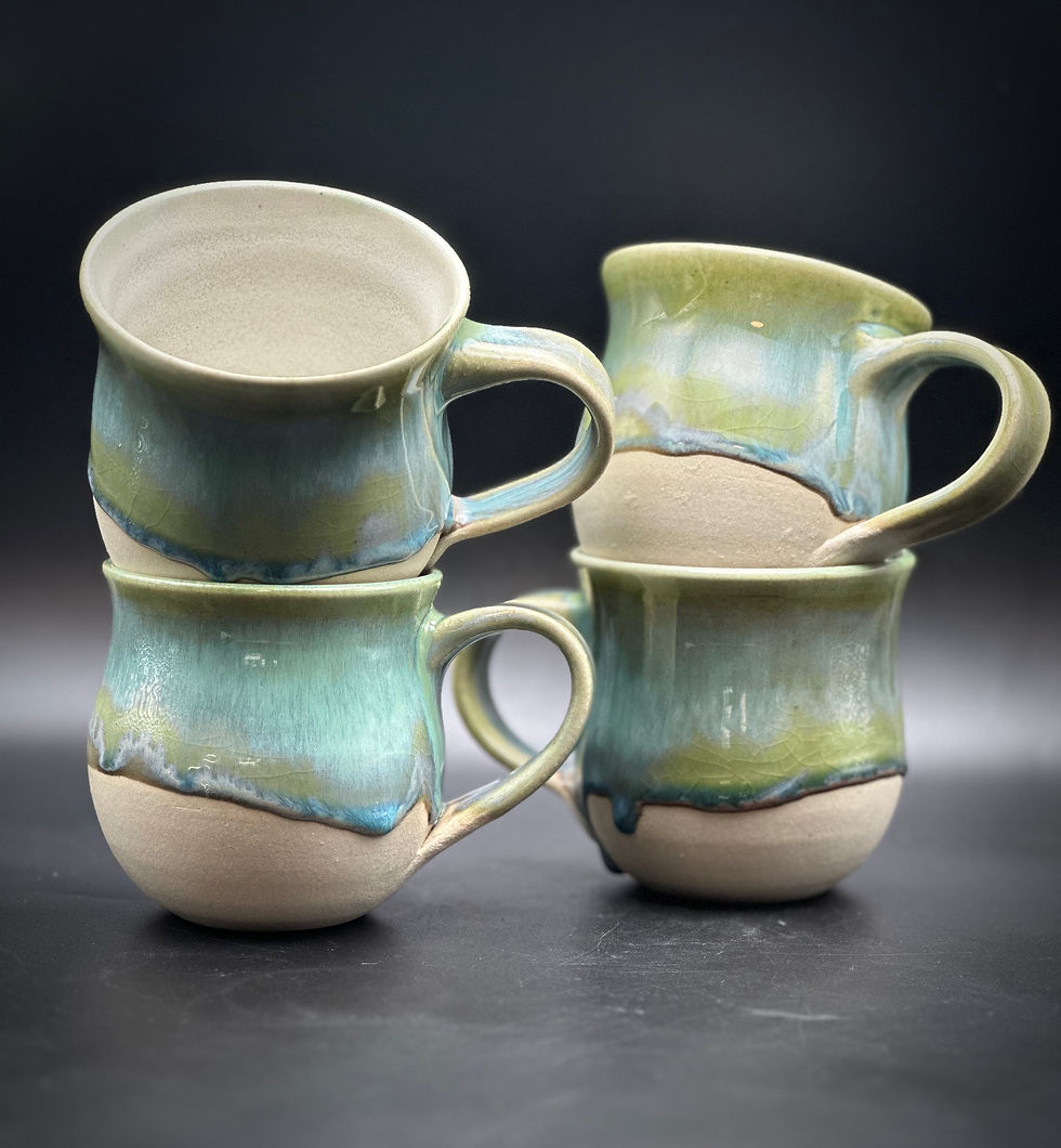 Thumbnail: 6 oz green and blue mug