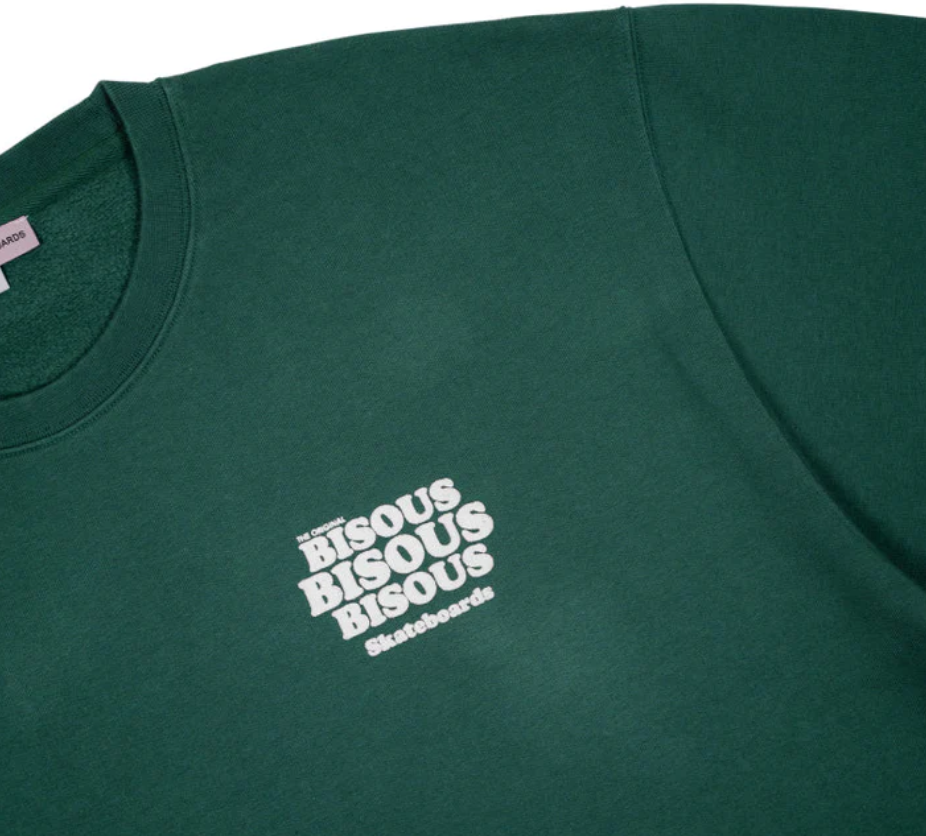 Miniature : Sweat Bisous Skateboard crewneck grease forest green