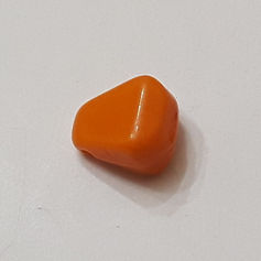 Orange glass kernel drop with holes on top.
size: 8x10mm