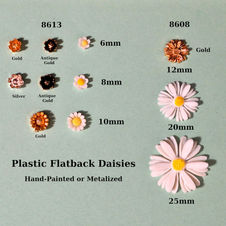 Daisies Plastic Flatbacks