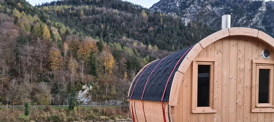 Saunafass mit Anhänger