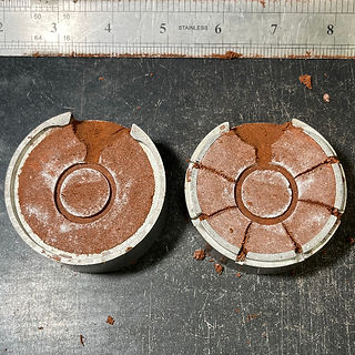 Adding a sprue and vents for Sand Casting Fire in Place Cultured Opals 
