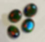 Black Fire Round Faceted Cultured Opal 7mm