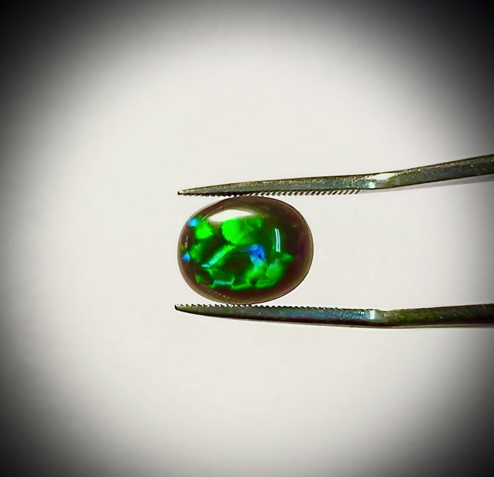 Green Fire Cultured Opal Oval Cabochon movie