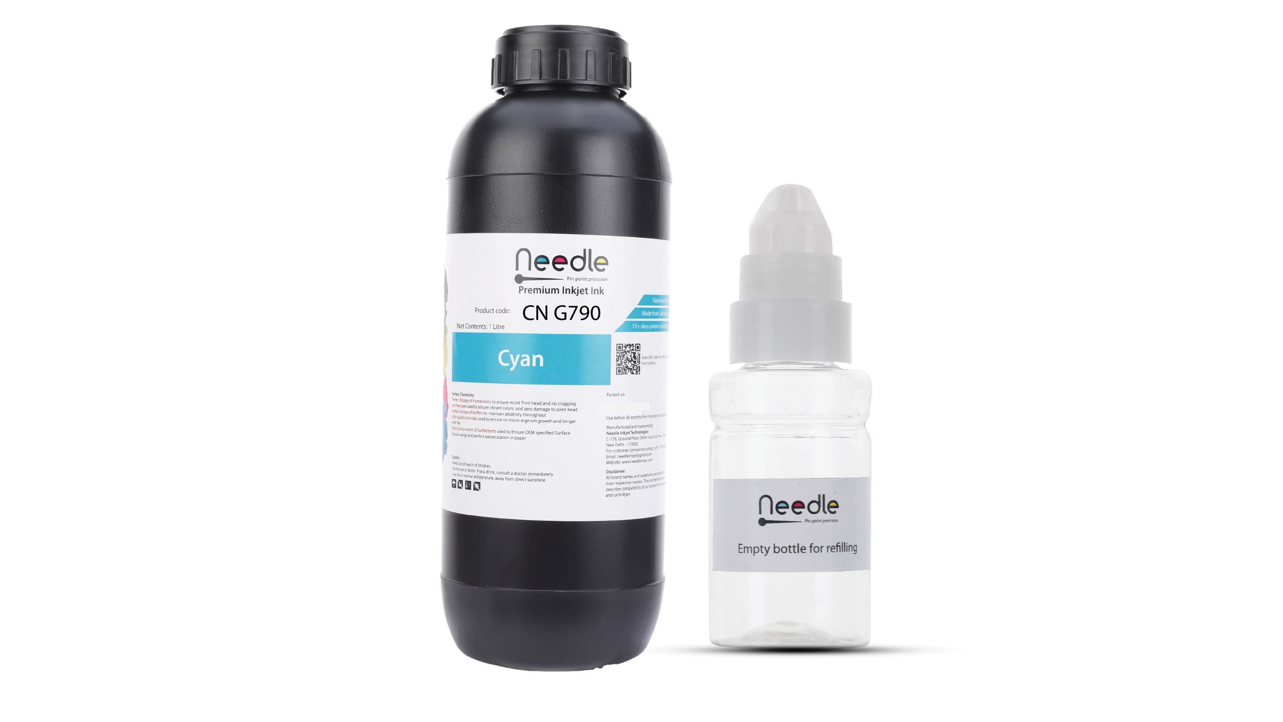 Needle High Yield CN-G790 1 LTR (CYAN) Inktank Refill ink