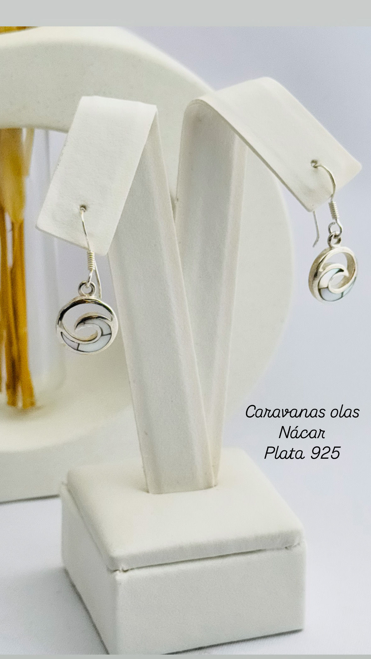 Olas en nácar. Plata 925