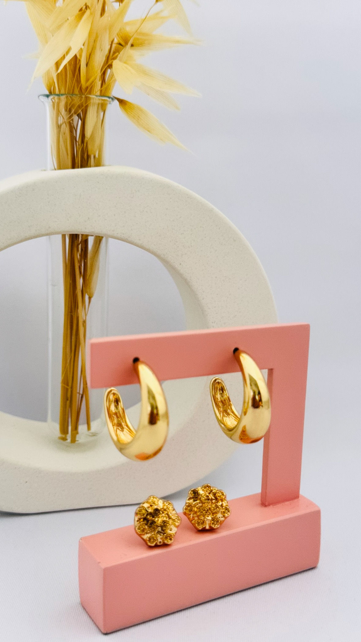 Pack aros en acero quirúrgico dorado