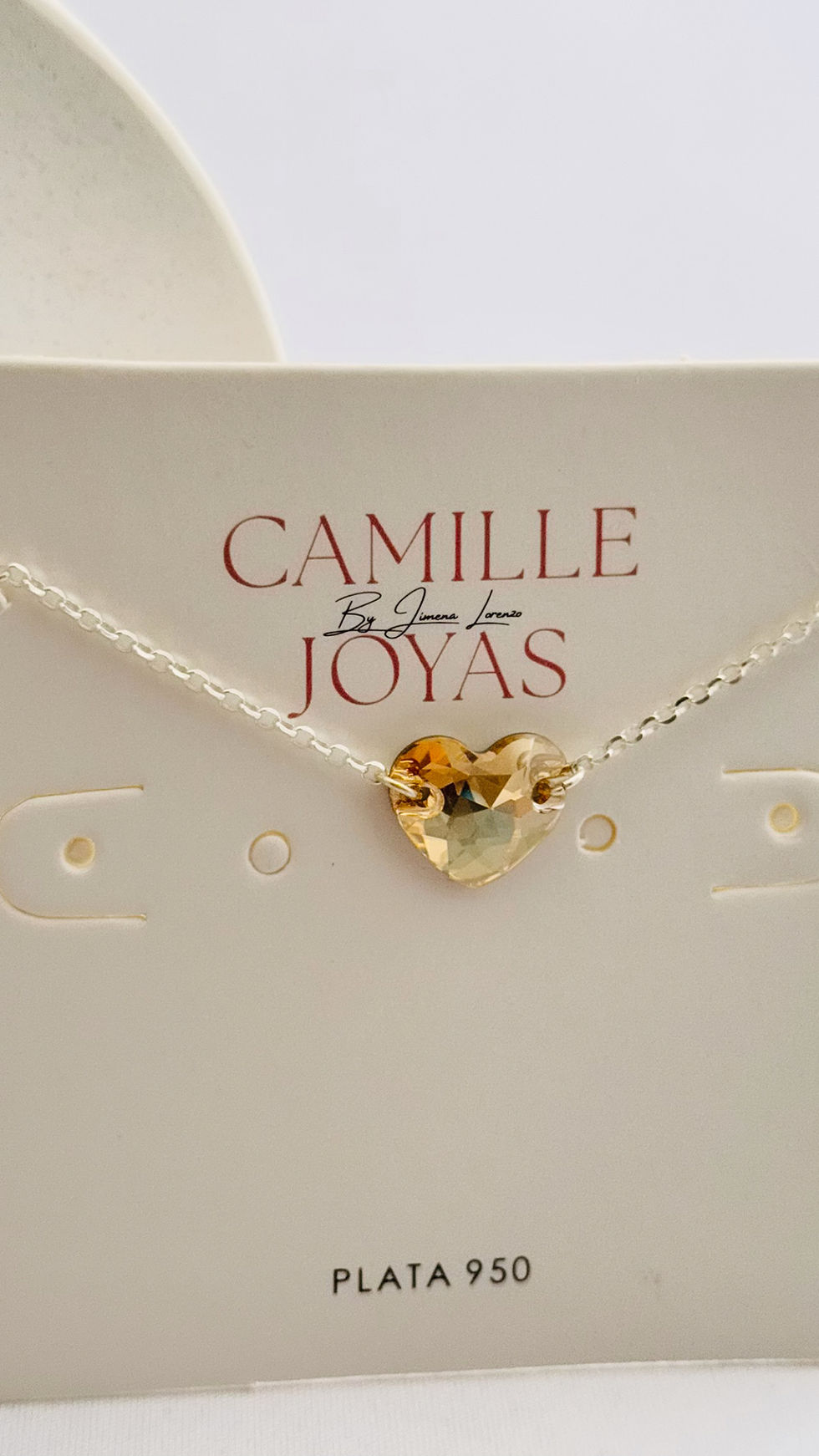 Miniatura: Pulsera corazón ámbar. Plata 925 y cristal 