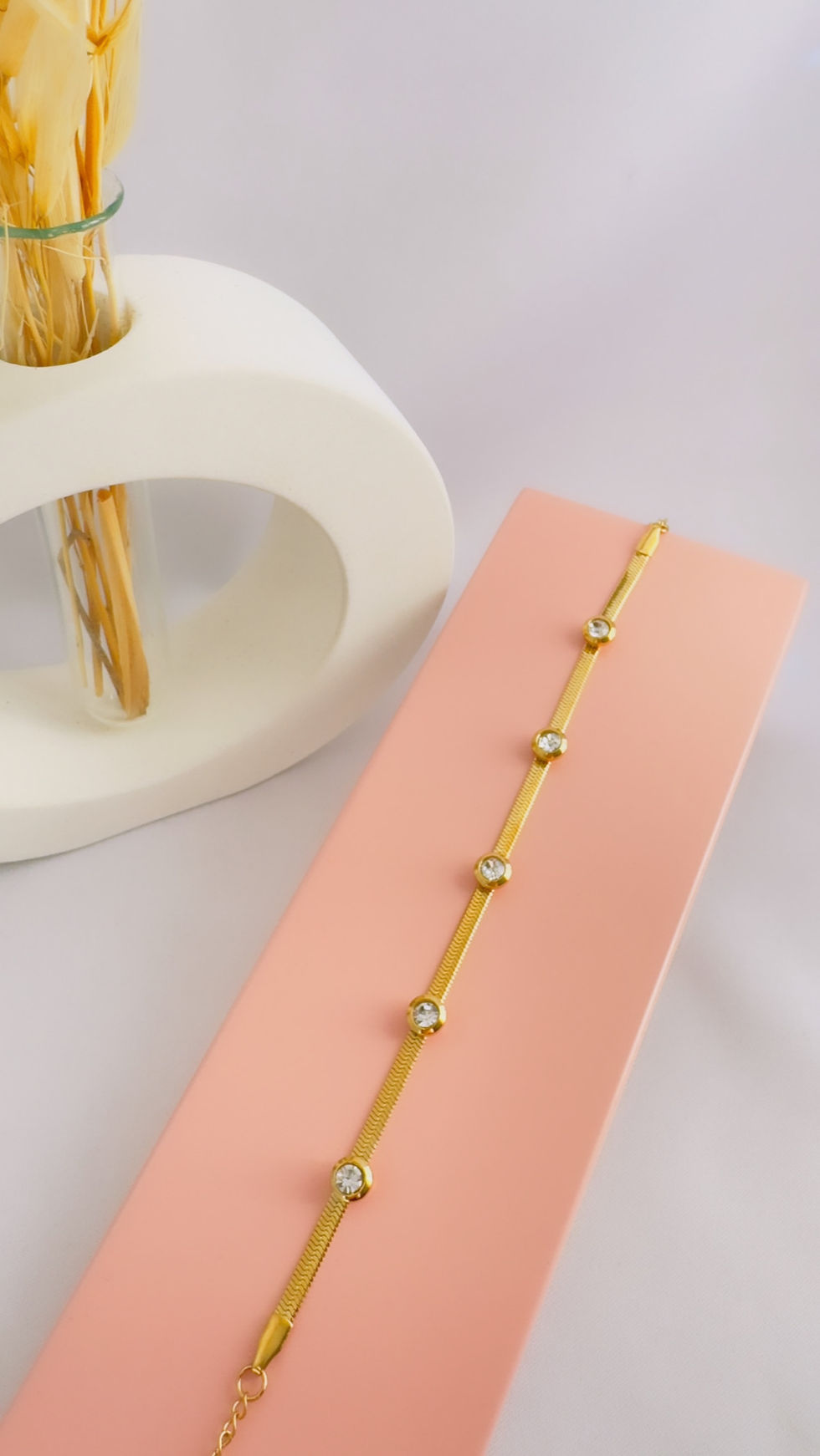 Miniatura: Pulsera multi punto luz. Acero quirúrgico dorado