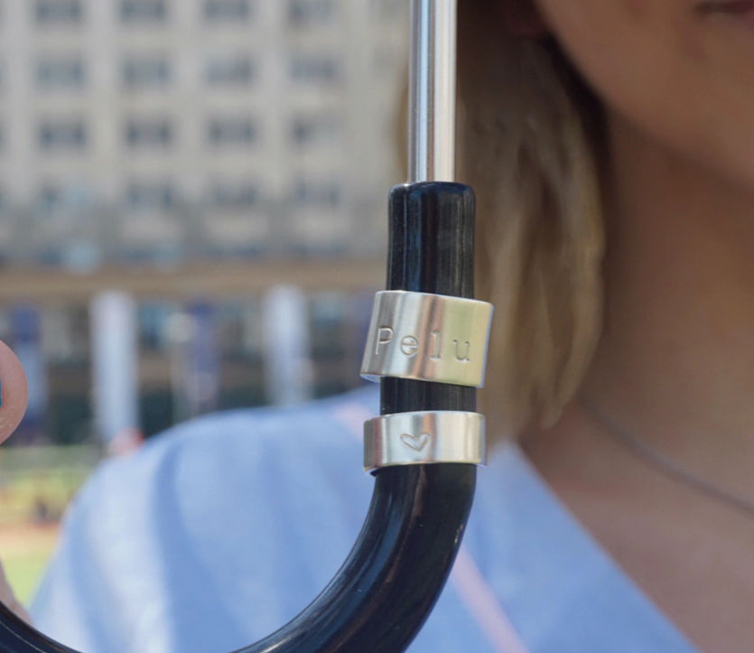 Miniatura: Anillo personalizado para estetoscopio. Plata 925