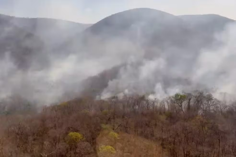 Imagem aérea feita na Serra do Amolar. — Foto: Ibama-PrevFogo/Reprodução