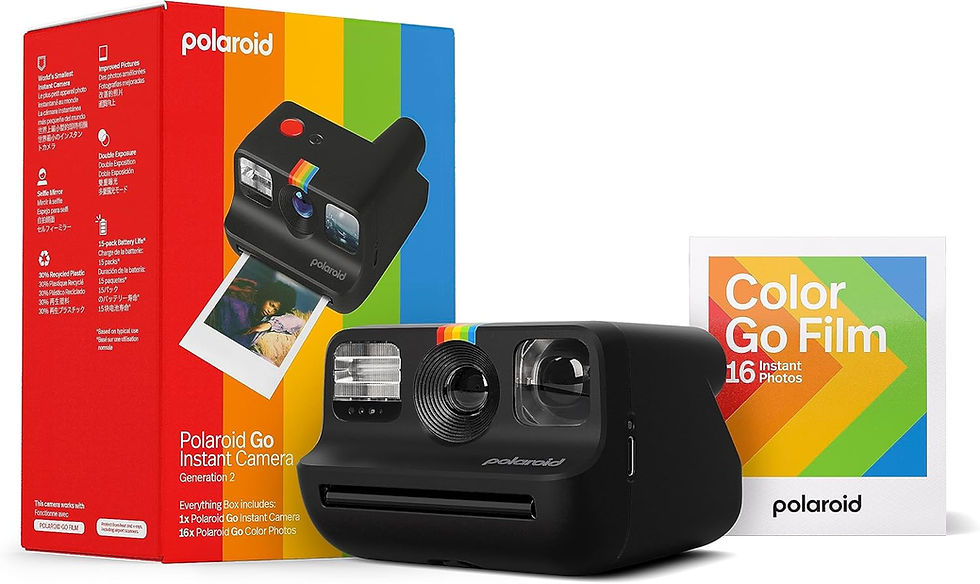 An instant camera and film