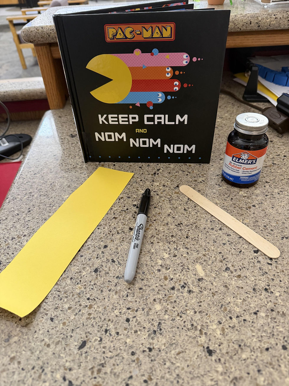 The book pictured with the materials listed above