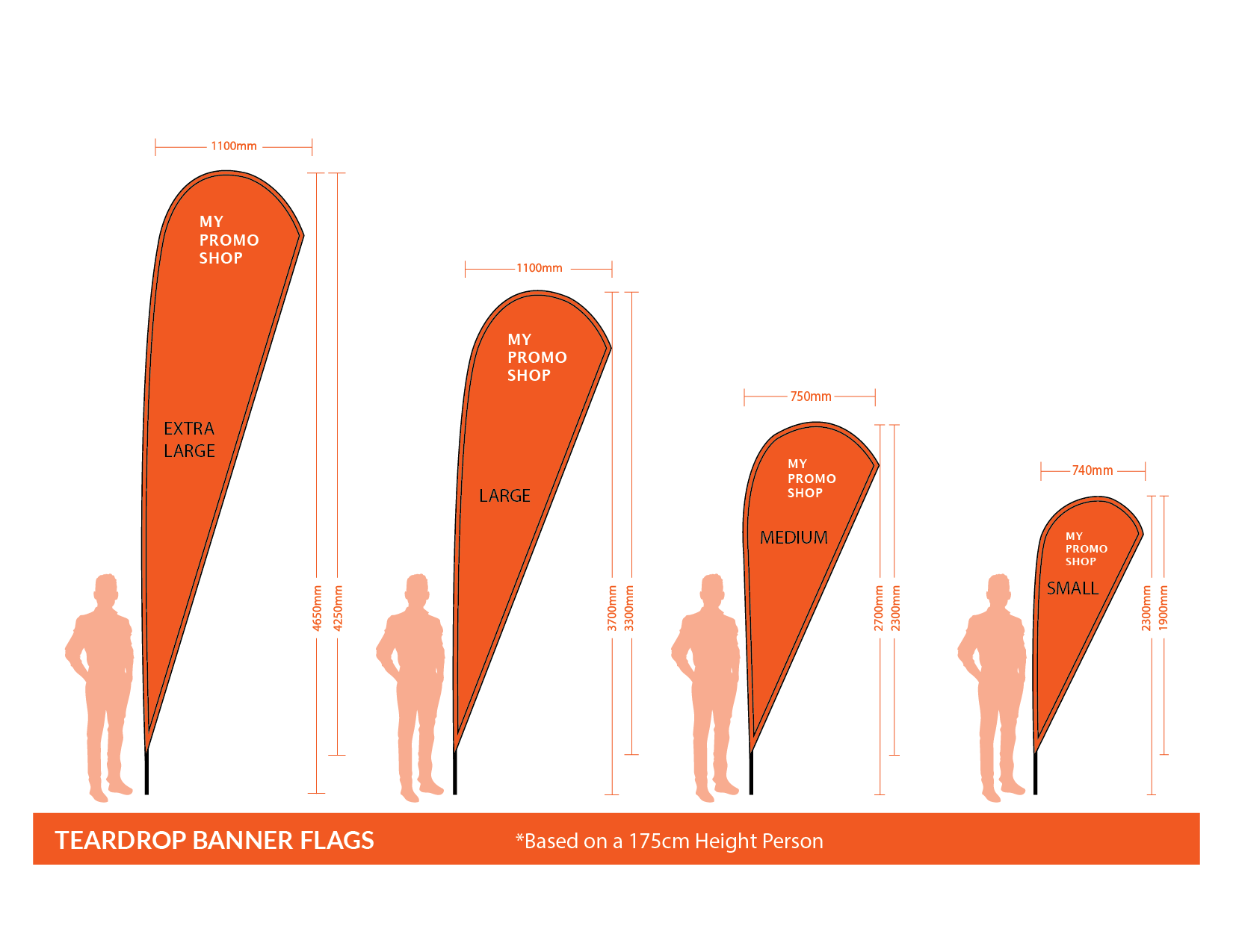 Tear Drop Banner Flag Set