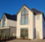 Housing development Lymington, new build detached family houses, render, cladding, Pennington, Ramle
