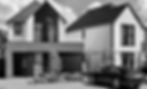Housing development Lymington, new build detached family houses, render, cladding, Pennington, Ramle