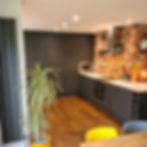 wickes kitchen, modern kitchen,hidden kitchen doors, olde durban brick, brick company, brick kitchen