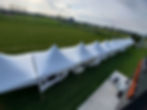High peak frame tents used for sporting event. Photo by Herriott's Rentals.  