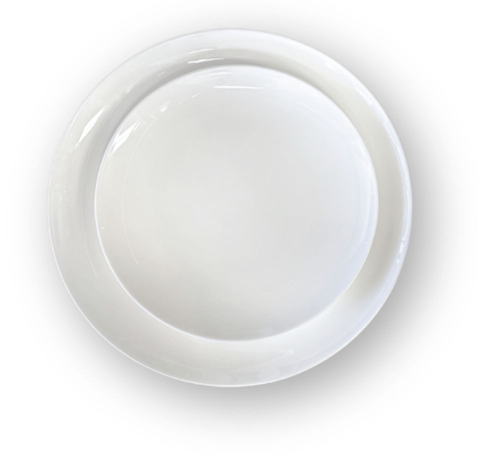 Iris White Coupe Plates