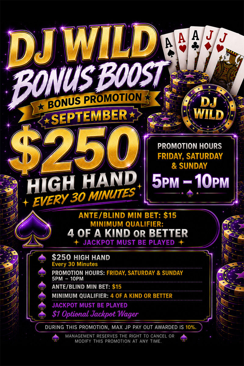 DJ Wild Bonus Boost Promotion