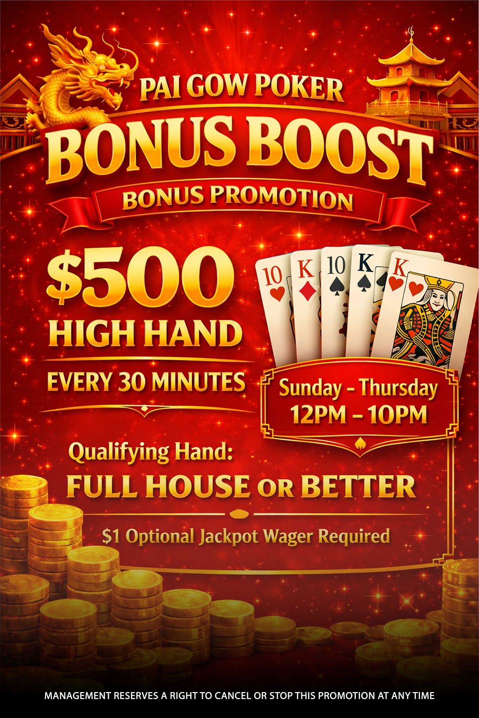 Pai Gow Poker - Bonus Boost