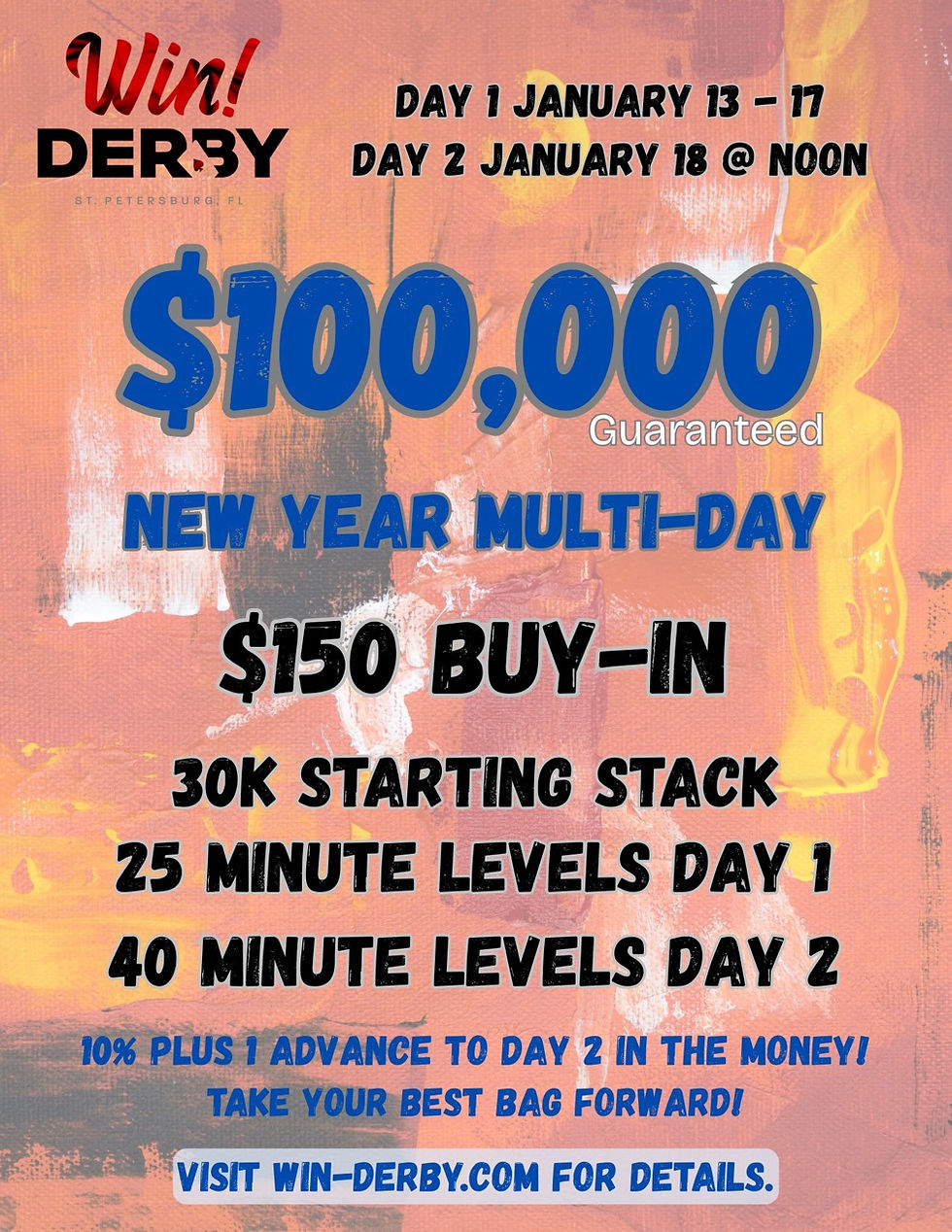 $100,000 Guaranteed - New Year Multi-Day Tourney