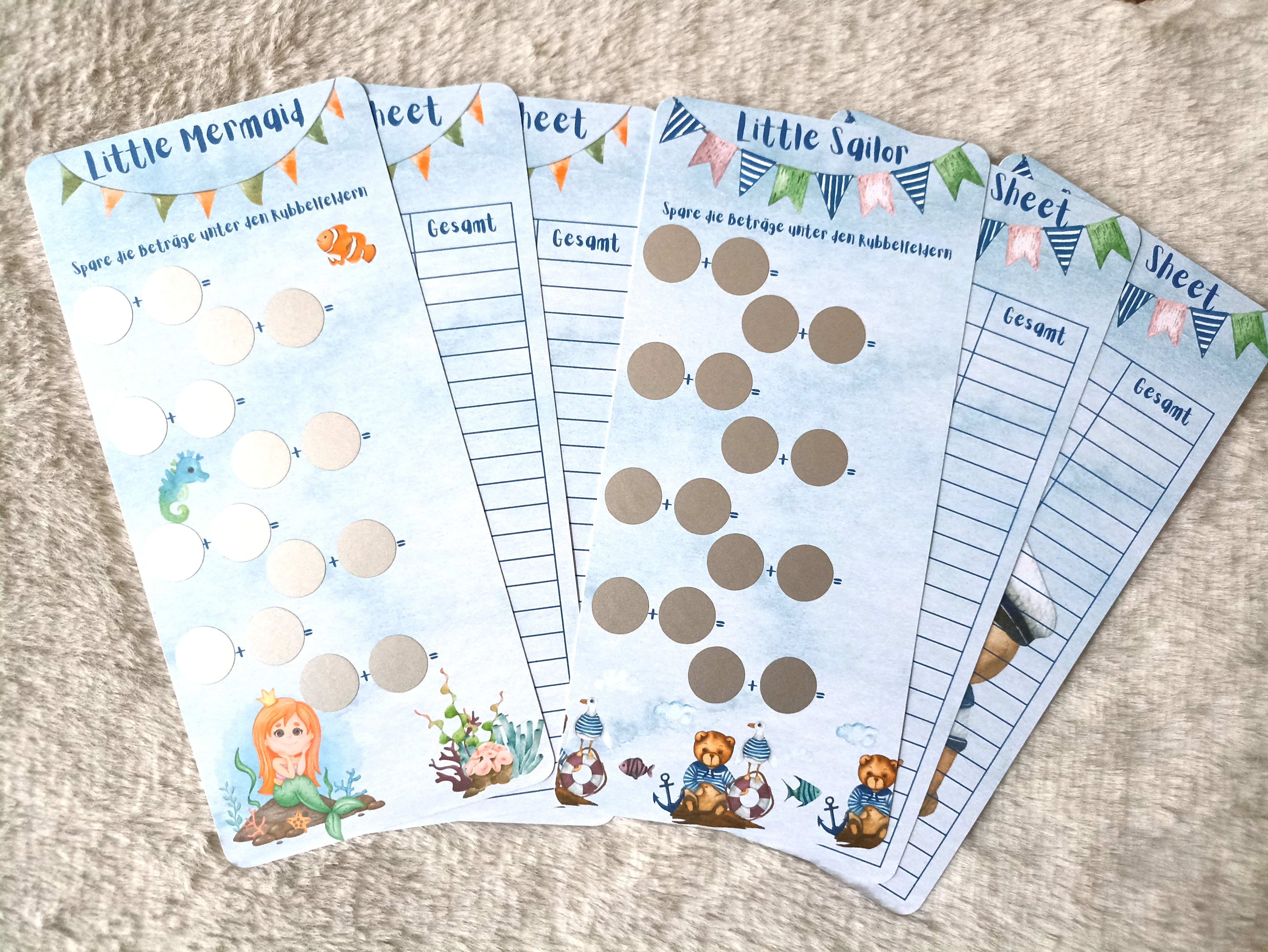 Rechnen-Rubbelchallenge Little Mermaid/Little Sailor