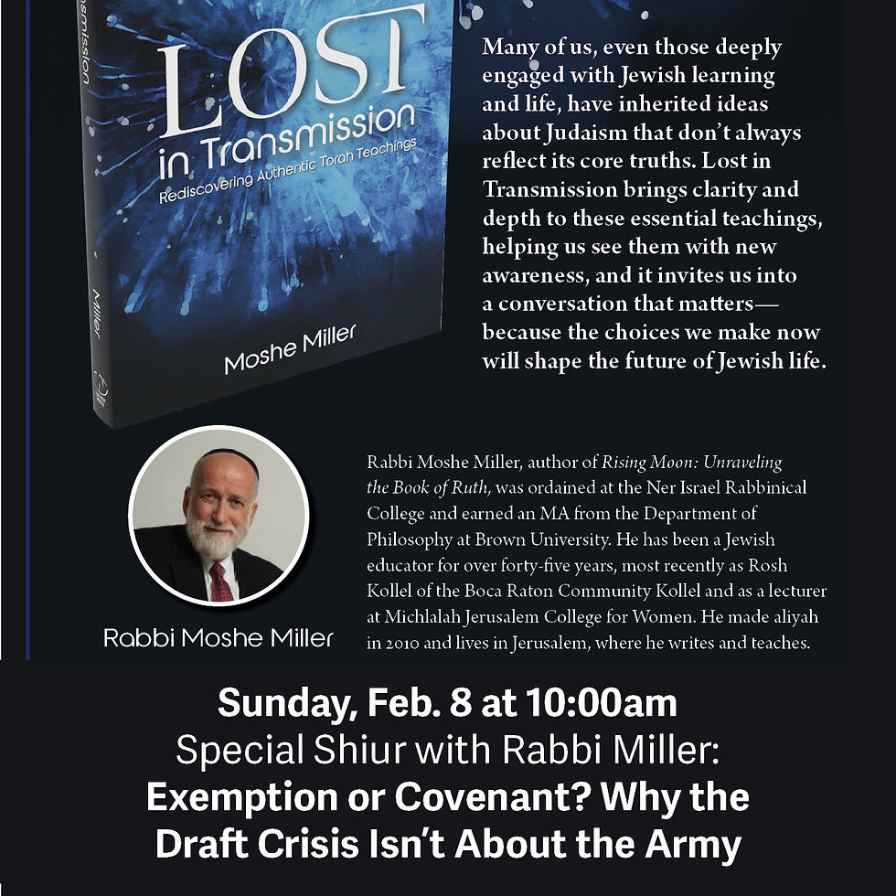 Rabbi Moshe Miller Book Launch