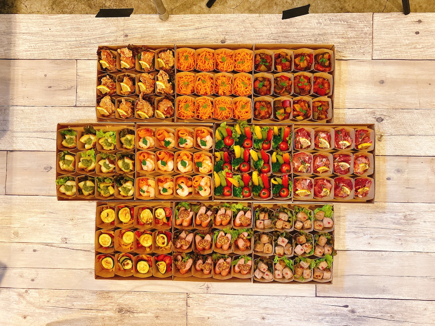 Arranged Food and Objects