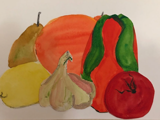 Covid Art 46: Garlic and tomato