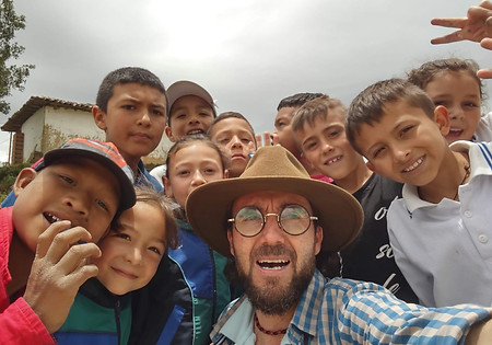 Taller Portachuelo visto  por los niños. Niños y niñas de los escuela de ésta vereda, de p