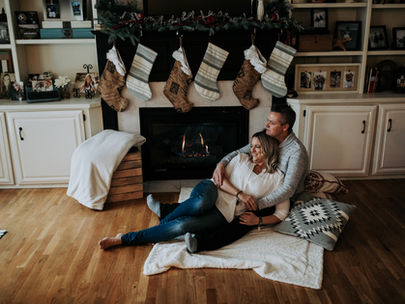 Indoor Christmas Couples Session in Coeur d'Alene, Idaho