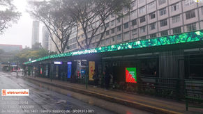 Testeira de led outdoor ponto de onibus