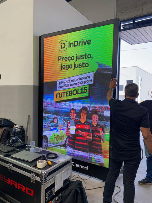 Configuração do painel de led outdoor de parede