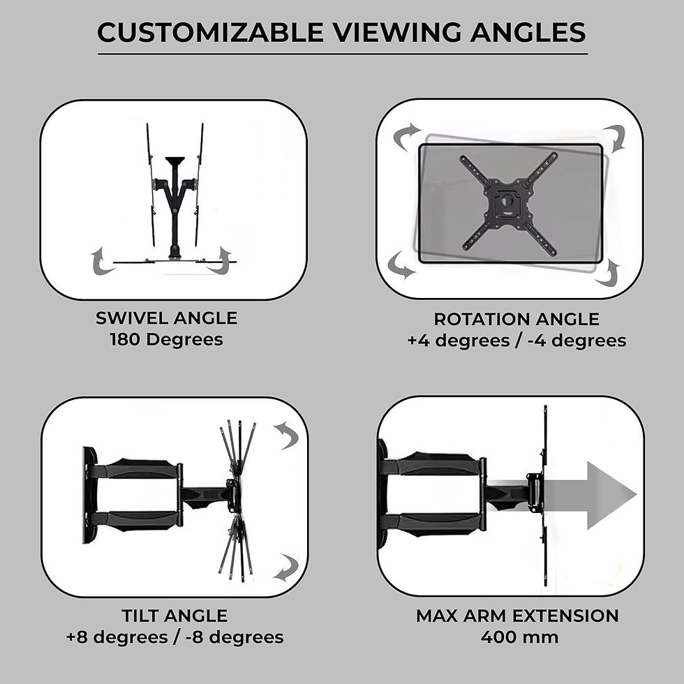 Thumbnail: Swivel / Adjustable TV wall mount, 32-60 inchesTV
