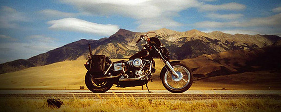 Shadowy Motorcycle Shot