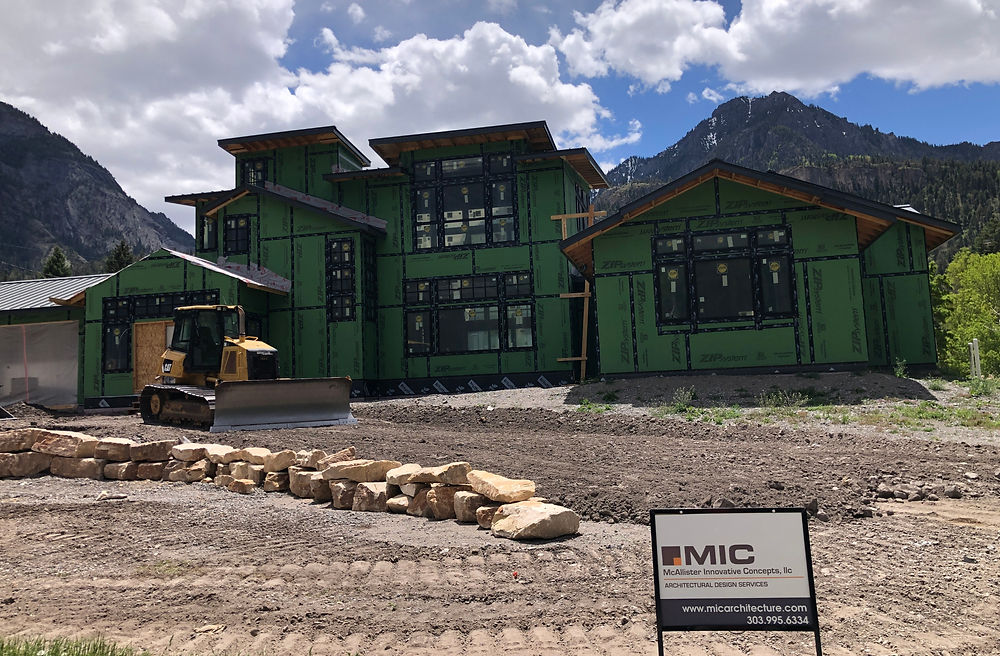 Custom residential luxury new build home project mountain modern contemporary Ouray Colorado