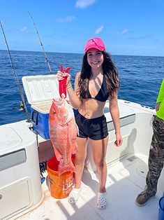 Young girl with Red Snapper
