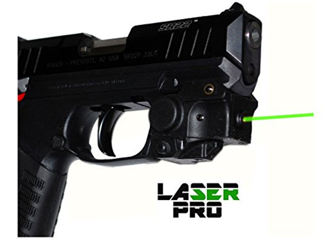 Green Laser Sight for Hand Gun Pistols w/a Rail Laser Sight Pro