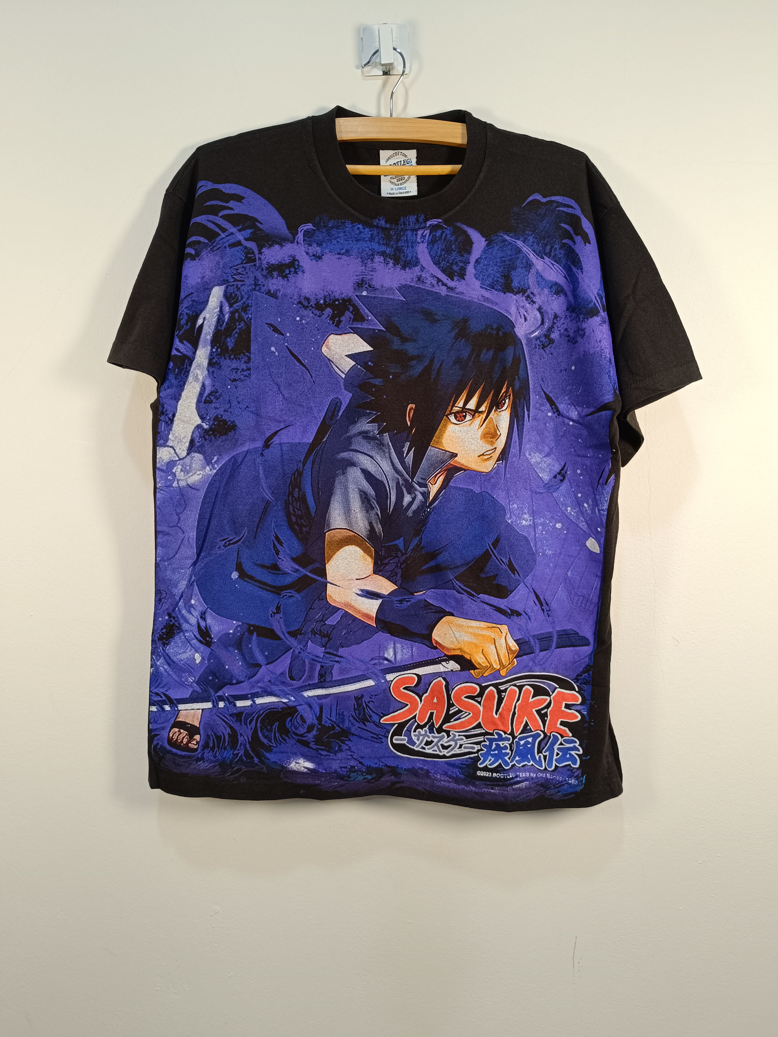 Vintage Sasuke T-Shirt | All Over Print | Sun Faded| Single Stitch | XL