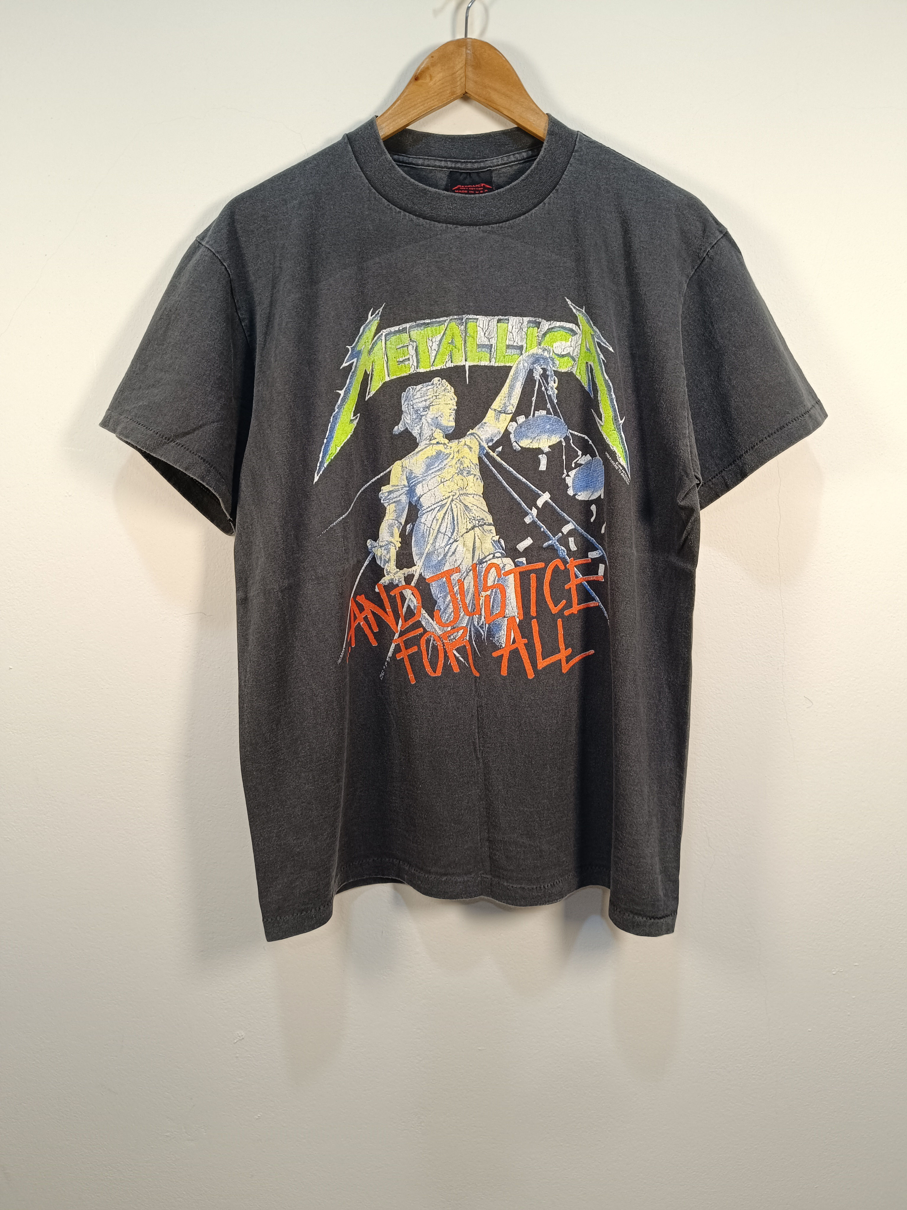 Metallica "...And Justice for All" Neon Logo Vintage Style Sun Faded L