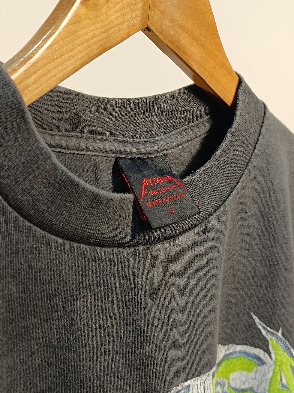 Thumbnail: Metallica "...And Justice for All" Neon Logo Vintage Style Sun Faded L