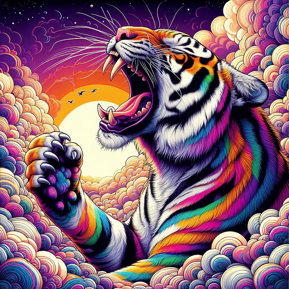 Thumbnail: 60x60cm rainbow tiger