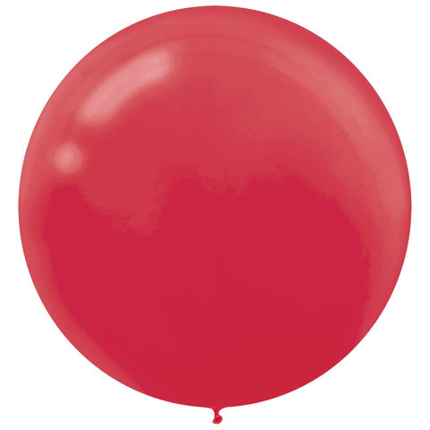 24 inch Red Latex Filled with Helium
