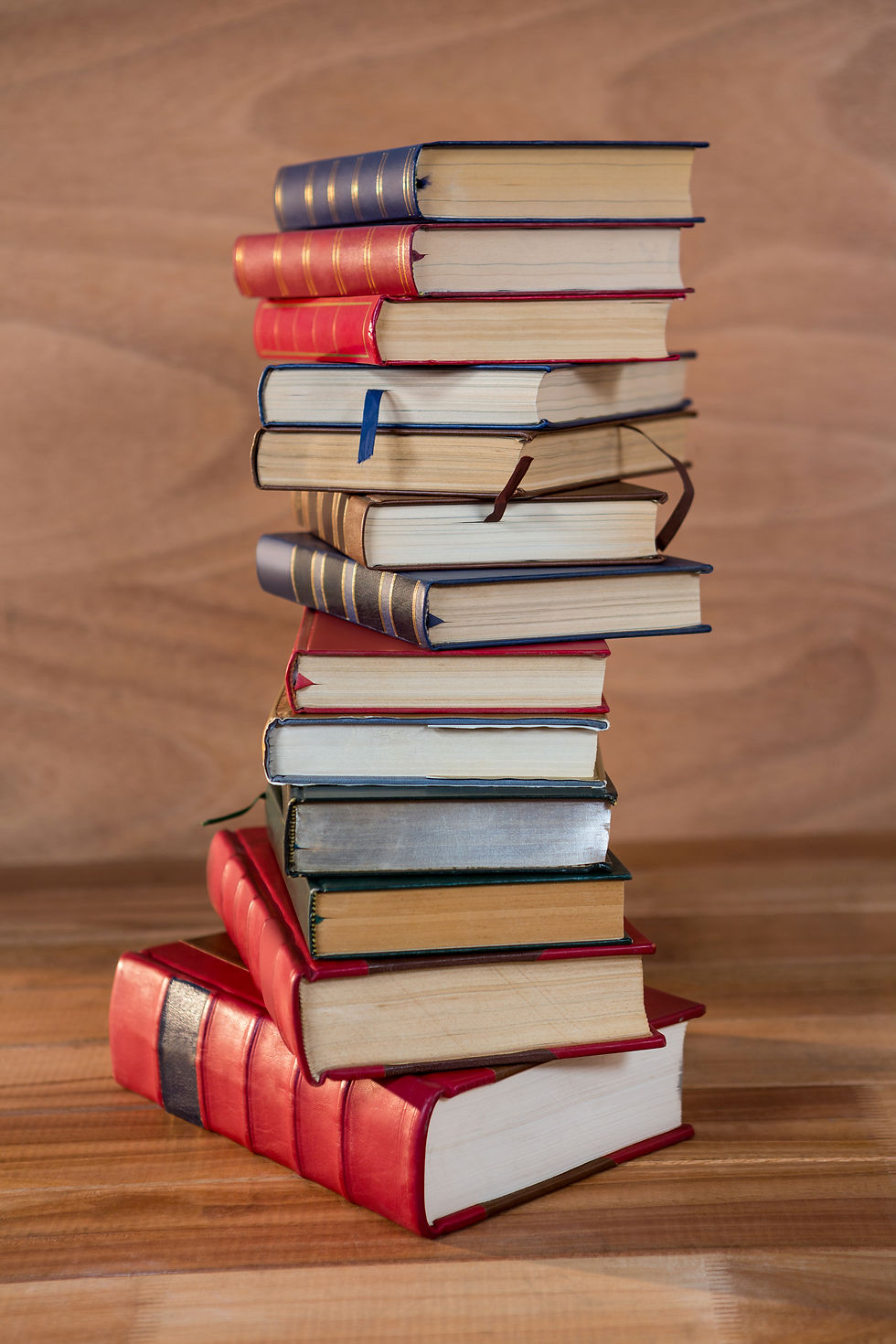 stack-various-books-table
