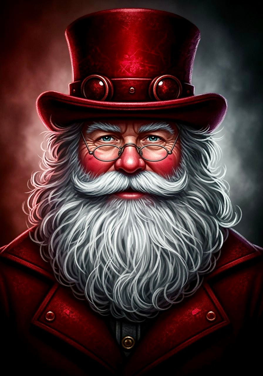 Thumbnail: 50x70cm Steampunk Santa