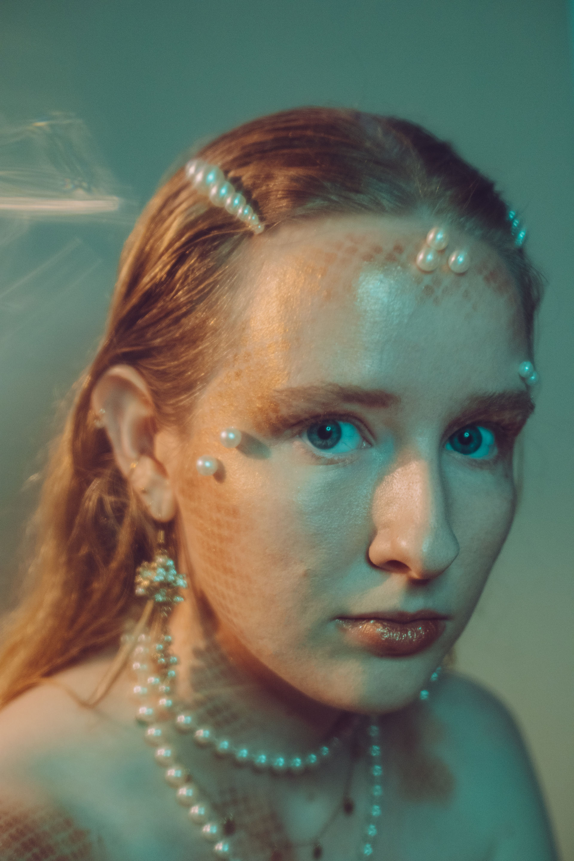 siren inspired editorial portrait of a woman