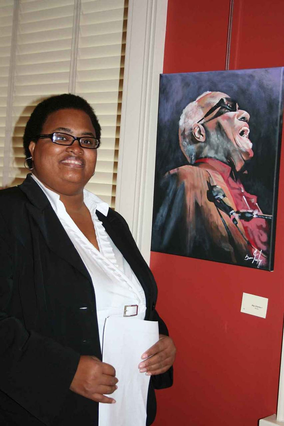 Bummi at Sean Mulkey's art exhibit