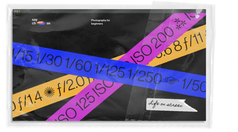 A website screenshot inserted into a plastic sleeve