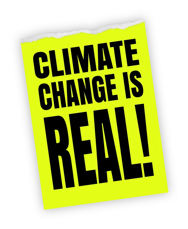 A protest sign reading